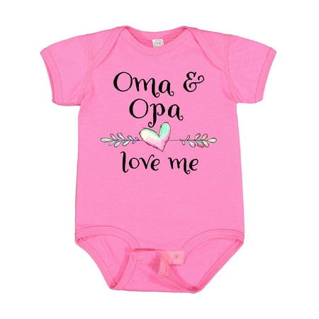 

Inktastic Oma and Opa Love Me- Heart Grandchild Boys or Girls Baby Bodysuit