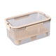 thumbnail image 3 of Contenedor de comida para acampar refrigerado con hielo, caja para refrigerios, organizador de gran capacidad, versátil Beige, 3 of 9