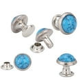 thumbnail image 2 of Rivet Clouté, 50 Pcs Rivet Turquoise Rond 8mm Rivets Turquoise Très Polyvalents, 2 of 8