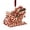 C, variant on 3.15 in 2D Candy Cane Christmas Ornament, Vintage Red and White Hanging Pendant with Santa, Gnome, Reindeer and Sleigh Artwork for Tree and Seasonal Display