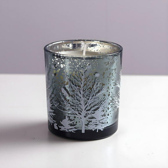 Vela navideña Lisbinx, vaso de vidrio galvanizado multicolor, vela de mesa, escritorio, aromaterapia para el hogar, vaso de vela navideña