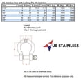 thumbnail image 2 of Marine Grade Stainless Steel 316 Bow Shackle with Locking Pin (5/16" 8mm Bow Shackle with Locking Pin), 2 of 2