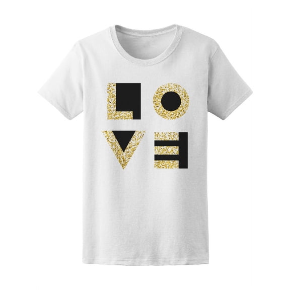 Abtract Letters Love T-Shirt Women -Image by Shutterstock, Female Large
