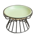 thumbnail image 2 of Raised Cat Food Bowl Porcelain Bowl Metal Stand Removable Simple Cleaning Multipurpose Cat Food and Water Bowl Stylish for Dry Wet Food, 2 of 9