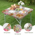 thumbnail image 4 of Pomeranian Dog and Flower Floral Square Fitted Tablecloth with Elastic Edge,Square Table Cover,Washable Elastic Table Cover for Home Kitchen Party Decor 34"x34", 4 of 6