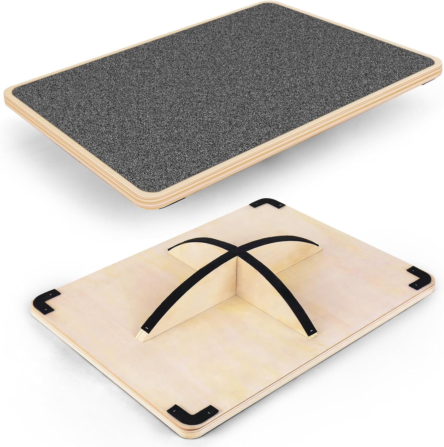 MSPORTS Wooden Balance Board – 39 Cm Diameter, Wobble Board For Therapy, Fitness & Coordination Training