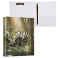 thumbnail image 3 of Pandas on Forest Hardcover 3 Ring Binder 1.5 inch Round Rings with Interior Pockets Binders Organizer Office School 2 Pack, 3 of 9