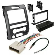 Single Double DIN Car Stereo Dash Installation Kit for 2009-2014 Ford F-150, Factory-Style Radio Replacement Panel