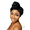 Black, variant on Top Knot Turban