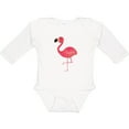 thumbnail image 3 of Inktastic Cute Flamingo Bird Boys or Girls Long Sleeve Baby Bodysuit, 3 of 5