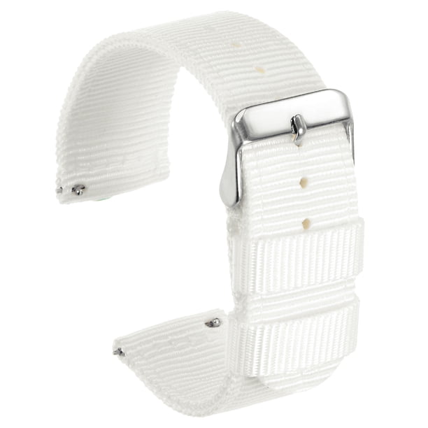 Amarillo Nylon Reloj Correa 22mm Ancho Duradero Nylon Correa con Plata Hebilla, Universal Reemplazo Lienzo Reloj Correa 37