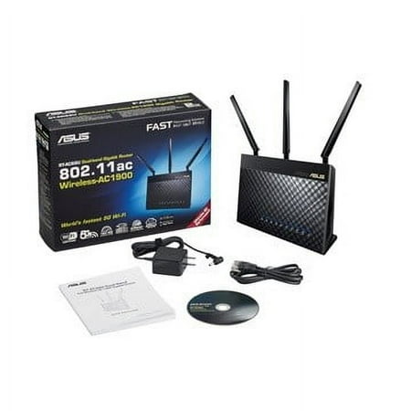 ASUS - AC1900 Dual-Band Wi-Fi Router with Life time internet Security - Black