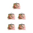 thumbnail image 1 of sweethay Cartera femenina Rosa patrón floral Hebilla Carteras Lona Colgantes Bolsas Monedero Tarjetas Titular Ornamento Accesorios Rosa Type2 NO2, 1 of 6