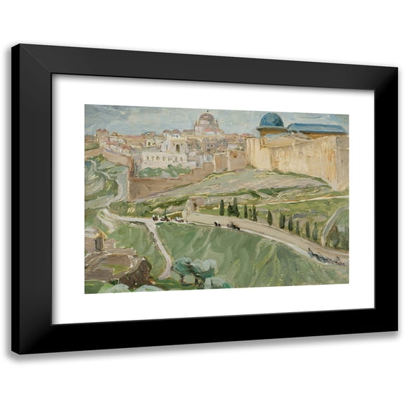 Anna Boberg 14x11 Black Modern Framed Museum Art Print Titled - By Jerusalem. (1921)