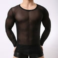 thumbnail image 2 of Fall Shirts for Men Sexy Lingerie T-Shirt Vest Sexy Breathable Mesh See-through Underwear Top, 2 of 9