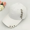 thumbnail image 3 of D-GROEE Unisex Baseball Cap Metal Hoop Decor Baseball Sun Hat Adjustable Baseball Cap Trucker Cap, 3 of 7