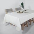 thumbnail image 3 of Efavormart 60x102" Premium White Faux Linen Rectangular Tablecloth | Wrinkle Free Tablecloth, 3 of 11