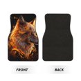 thumbnail image 2 of Balery Gold Flame Pattern Wolf Juego de 4 Alfombrillas para Auto, Revestimientos de Caucho Resistente, Diseño Antideslizante, 2 of 7