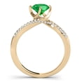 thumbnail image 6 of 1.05 Ct Interwined Design Diamond & Emerald Ring -14k Gold, 6 of 6