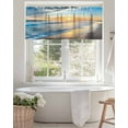 thumbnail image 7 of Ocean Beach Sunset Kitchen Valances for Windows Blue Coastal Seascape Valance Curtains&nbsp; for Kitchen /Living Room/Bedroom/ Bathroom Decor, 54"x18 " ,Rod Pocket 1 Panel,, 7 of 7