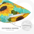 thumbnail image 5 of EasygdpYellow Sunflowers With Green Leaves Polyester Fiber Double-Sided Pillowcase,Super Soft,Comfortable And Luxurious Pillowcase,Not Easy To Break Or Deform- 16"X24", 5 of 9