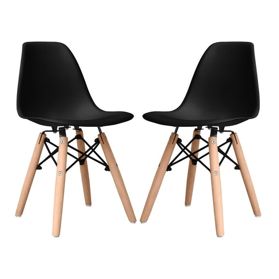 Modholic Eiffel Kids Chair, Black (Set Of 2)