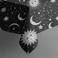 thumbnail image 5 of Black White Sun Moon Star Constellation Pattern Square Tablecloth,Waterproof Square Table Cover,Wipeable Spillproof Washable Table Cover for Home Kitchen Party Decor 60"x60"(152x152cm), 5 of 6