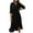 Black, variant on Aoochasliy Fall Dresses for Women Clearance Spring and Autumn V-Neck Solid Color Long-Sleeved Temperament Lace-Up Waist Slim Fit Ruffles Skirt Dress