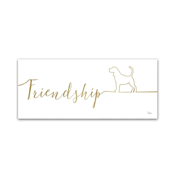 Trademark Fine Art 'Underlined Dogs II' Canvas Art by Veronique Charron