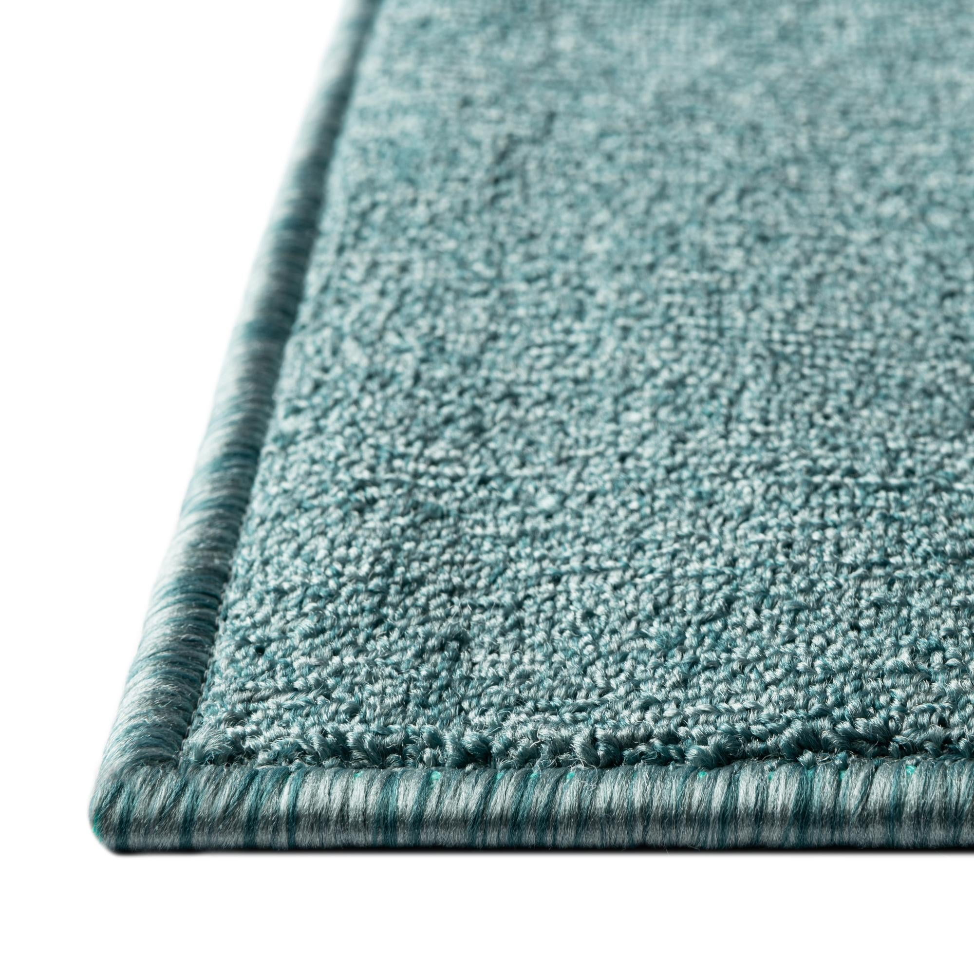 Unique Loom Everyday Solid Collection Area Rug - Mono (5' 3" x 8' Rectangle Aquamarine Blue)