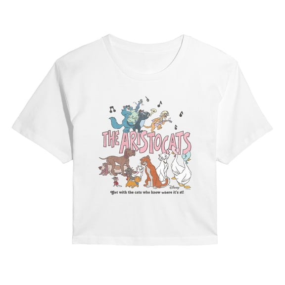 The Aristocats - Aristocats Group - Juniors Cropped Graphic T-Shirt