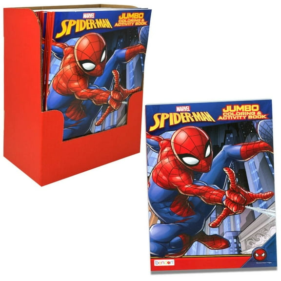 Spiderman 64 pg Coloring Book in PDQ & 12ct Colored Pencil- Assorted