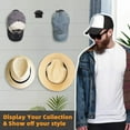 thumbnail image 6 of Popvcly Adhesive Hat Hooks for Wall Baseball Caps 10 Pack,Minimalist Hat Rack Design,No Drilling,Strong Hold Hat Hangers for Boys Girls Room Decor,Hat Display for Home Decor, 6 of 7