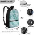 thumbnail image 5 of KUIFORTI Backpack Kids School Bags Casual Lightweight Daypack with Adjustable Straps Zippered Rucksack Elementary School Students Book Organizer, Tropical Palm Leaves, 5 of 6