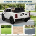 thumbnail image 2 of Powerful 24V Electric Ride-On Car for Kids – Licensed RAM 2500 2-Seater Truck with Remote Control, wireless, Spacious Bed, 3 Speeds, LED Lights, Suspension – Perfect Gift for Boys & Girls, White, 2 of 8