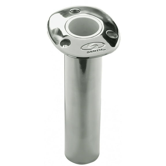 CE SMITH FLUSH MT ROD HOLDER SILVER 316 STAINLESS 9" DEPTH