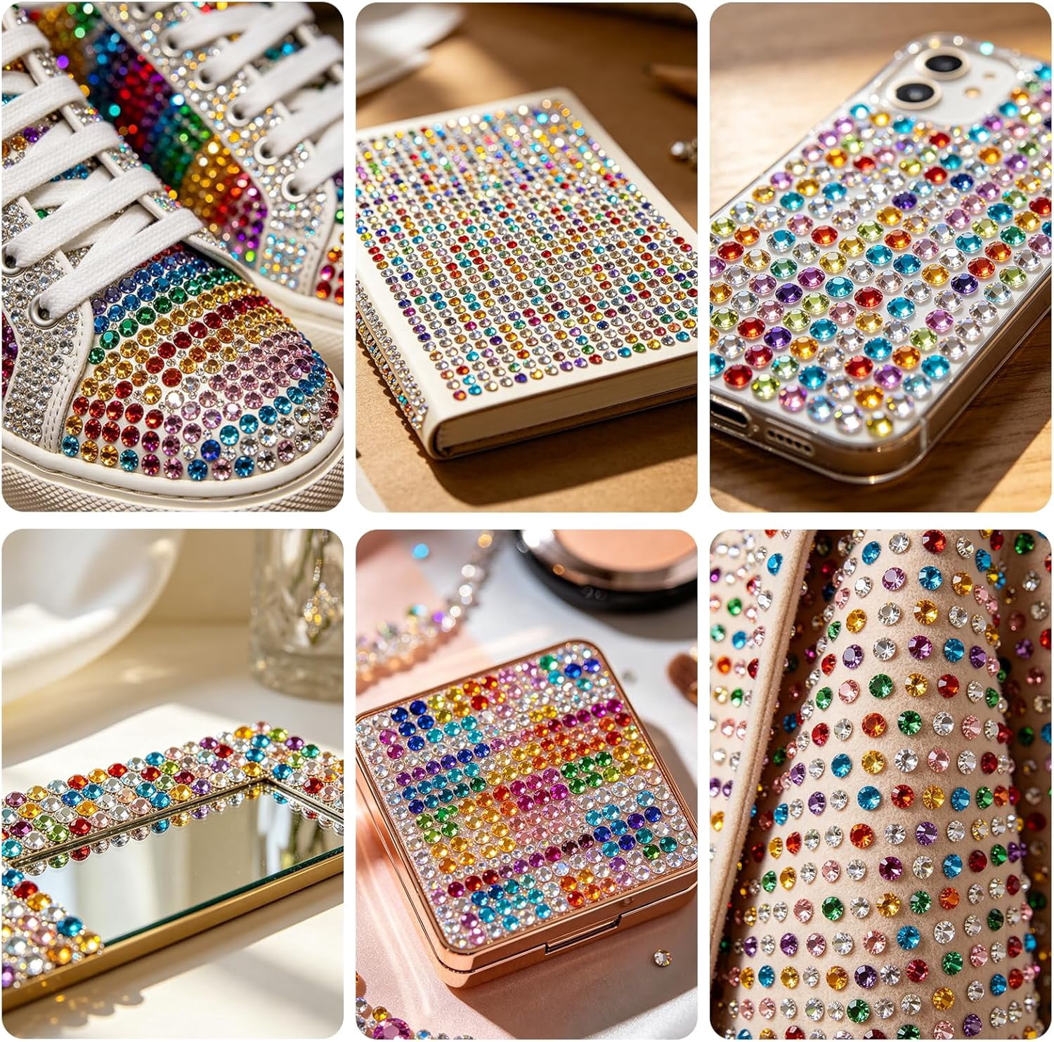 Bedazzling Kit 42 Colors, Bedazzler Kit with 42000Pcs Rhinestones, Tweezer, 3Pcs Jewelry Glue, Dotting Pen and Tray, 3mm Crystal Bedazzle Kits for Bedazzled Gems Nail Art Crafting