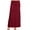 Burgundy, variant on Women's Plus Size Foldable Waist Solid Maxi Skirt