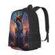 thumbnail image 1 of Disketp Starry Sky Meditating Fox Mochila Minimalista de Gran Capacidad, Mochila de Viaje para Escuela, Trabajo o Uso Diario, 1 of 6