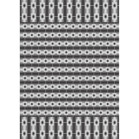 Ahgly Company Indoor Rectangle Patterned Black Novelty Area Rugs, 5' x 8'