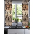 thumbnail image 2 of Brown Beige Sheer Curtains 39 Inch Length 2 Panels Set for Living Room/Bedroom, Rustic Farmhouse Dog Paw Vintage Kitchen Curtains Grommet Semi-Sheer Curtains Drapes Window Treatments 27.5"x39"x2, 2 of 7
