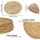 thumbnail image 4 of Manteles individuales tejidos ovalados, manteles individuales de jacinto de agua natural, manteles individuales de ratán trenzado de paja, 12 x 16 pulgadas Paquete de 4, 4 of 5