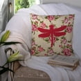 thumbnail image 3 of Carolines Treasures Dragonfly Shabby Chic Yellow Roses Fabric Decorative Pillow 14Hx14W multicolor, 3 of 4