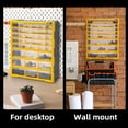 thumbnail image 2 of Deli 39 Drawers Plastic Parts Storage Cabinet, Compartment Hardware Organizer Storage for Desktop or Wall Mount,Tool Box with Drawers for Hardware, Small Parts, Craft Supplies,Black/Yellow, 2 of 7