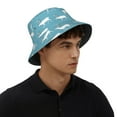 thumbnail image 6 of Bucket Hat for Men Women, reindeer winter christmas blue Breathable Sun Hat Summer Beach Hats, Fun Womens Mens Bucket Hat for Travel Outdoor Vacation Fishing Hiking Sports, 6 of 6