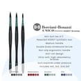 thumbnail image 2 of Borciani e Bonazzi Infinito Synthetic Mini Quill Watercolor Brush Series 855 - Set of 3, Patented Hidro Hair - Watercolor Art Brushes - Non-Slip, Anti-Roll Handle - Handcrafted in Italy, 2 of 7