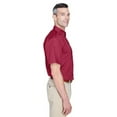 thumbnail image 3 of Harriton M500S Men's Easy Blend™ Twill Dress Shirt with Stain-Release-Wine-XS, 3 of 3