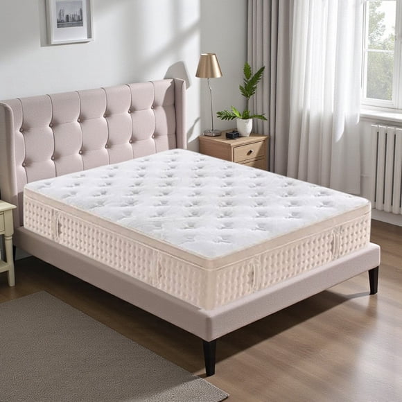 Calmio Multi-Layered Memory Foam Mattress | Medium Firm, Comfy, Supportive & Affordable | Queen | It has Latex and Pocket Coils