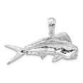 thumbnail image 3 of Finest Gold Sterling Silver Polished Mahi Mahi Fish Pendant, 3 of 3
