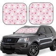 thumbnail image 6 of Kdxio Love Rabbit Print 2-Piece Sun Shade Front Windshield - Foldable Car Front Window Sunshades for Most Sedans SUV Truck, 6 of 6